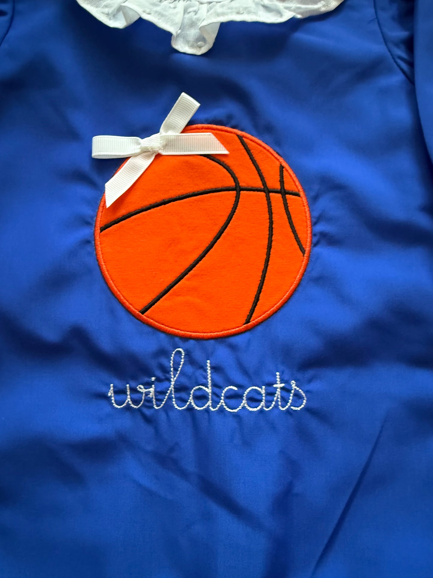 Kentucky Blue Girls Applique Basketball Romper