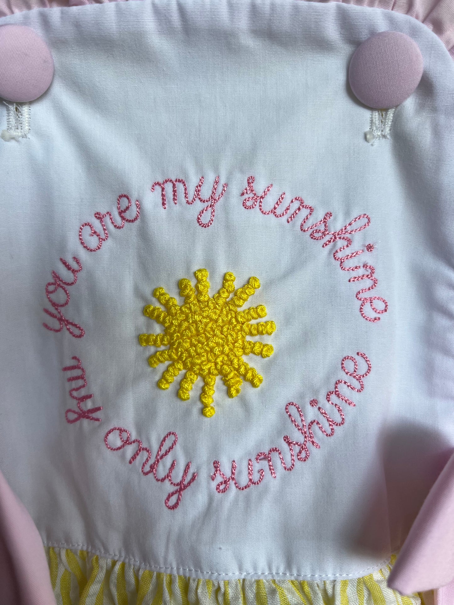 Sunshine Pink & Yellow Bubble Sun Suit