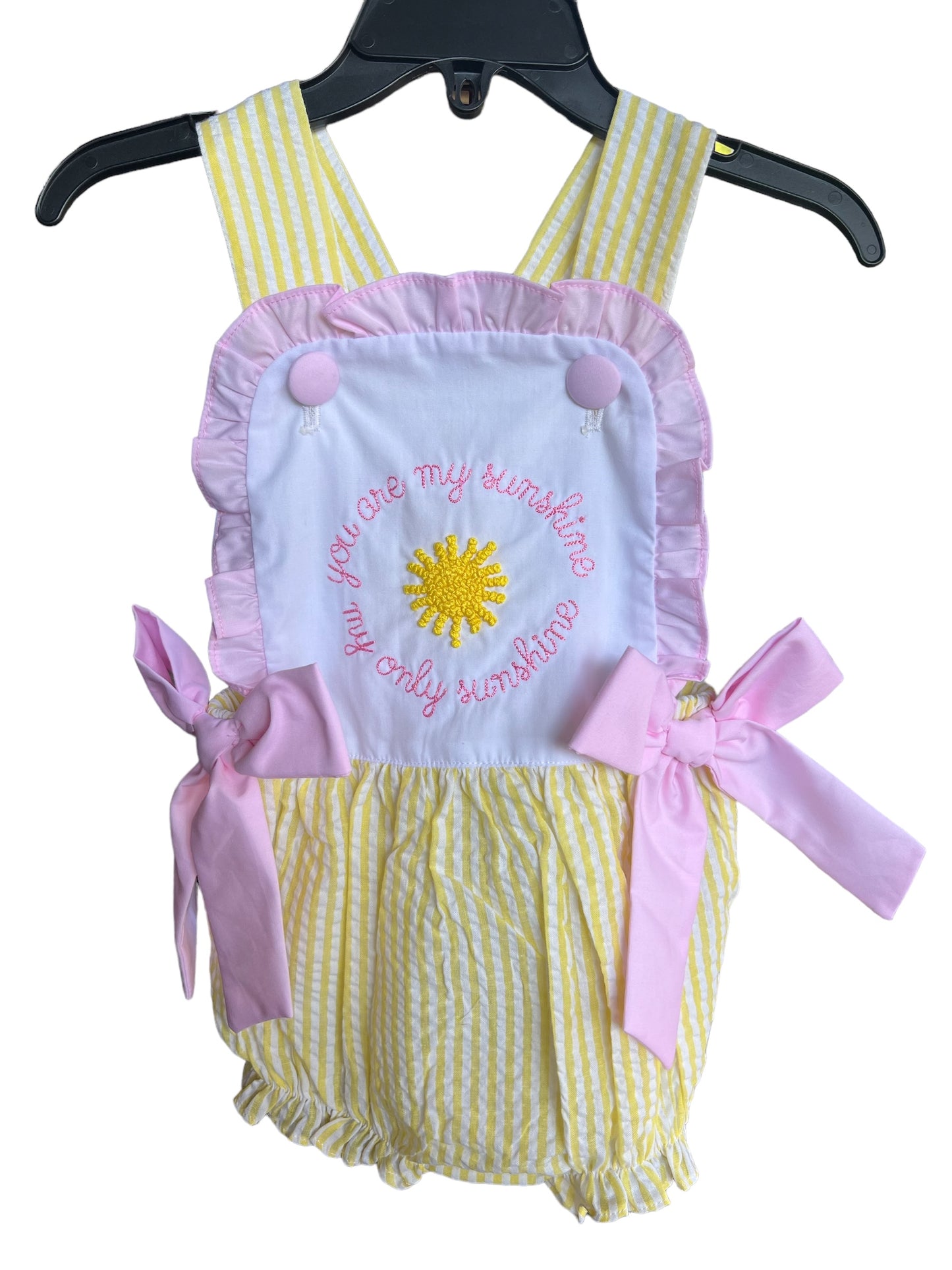 Sunshine Pink & Yellow Bubble Sun Suit