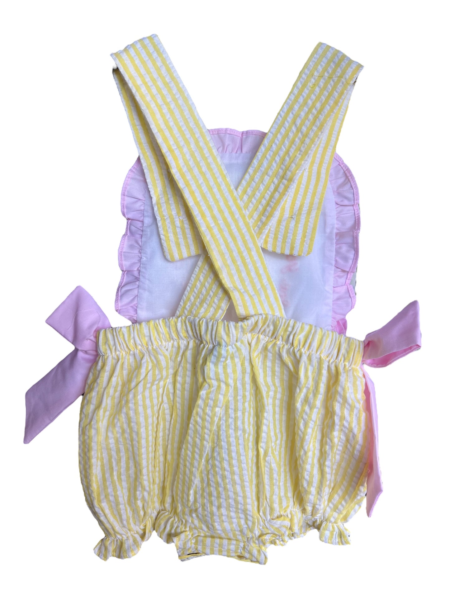 Sunshine Pink & Yellow Bubble Sun Suit