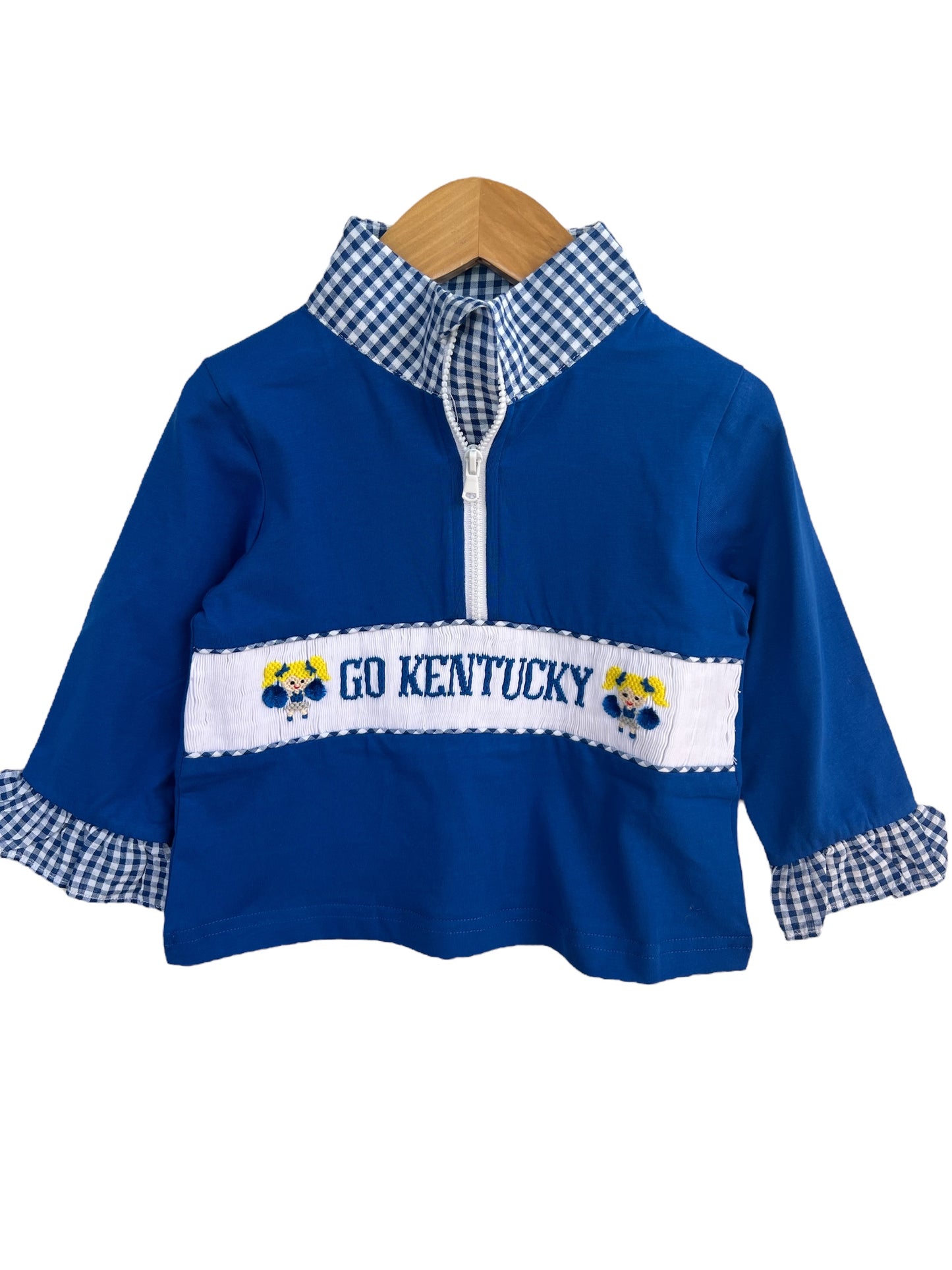 Kentucky 1/4 Zip Pullover Hand Smocked