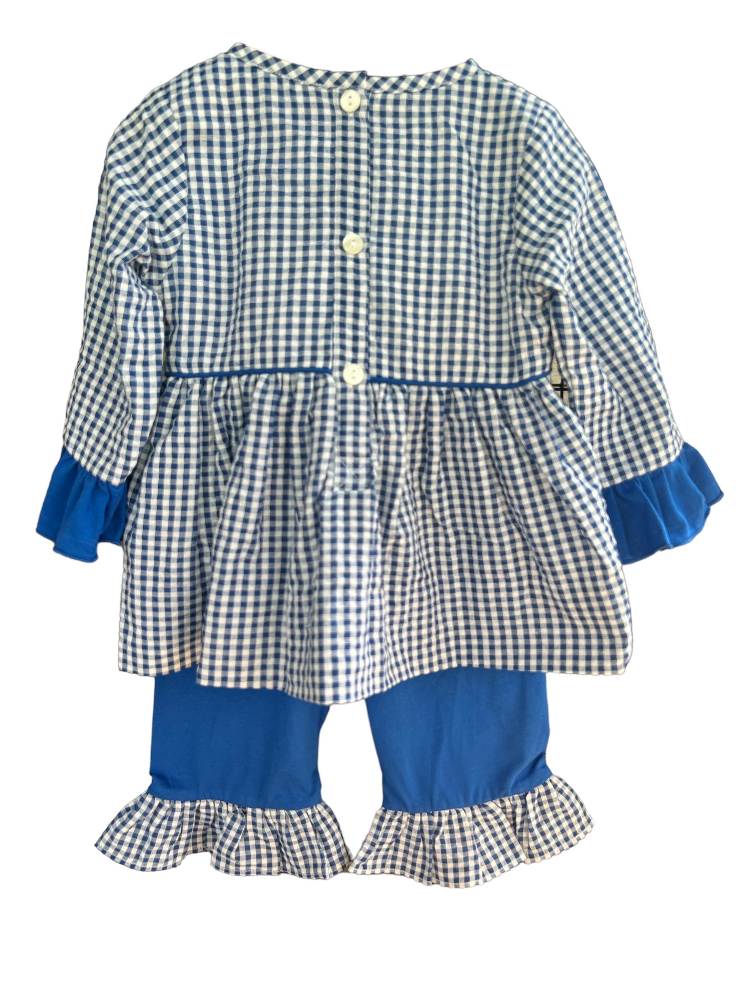 Kentucky 2 Pc. Gingham Top & Pants Hand Smocked