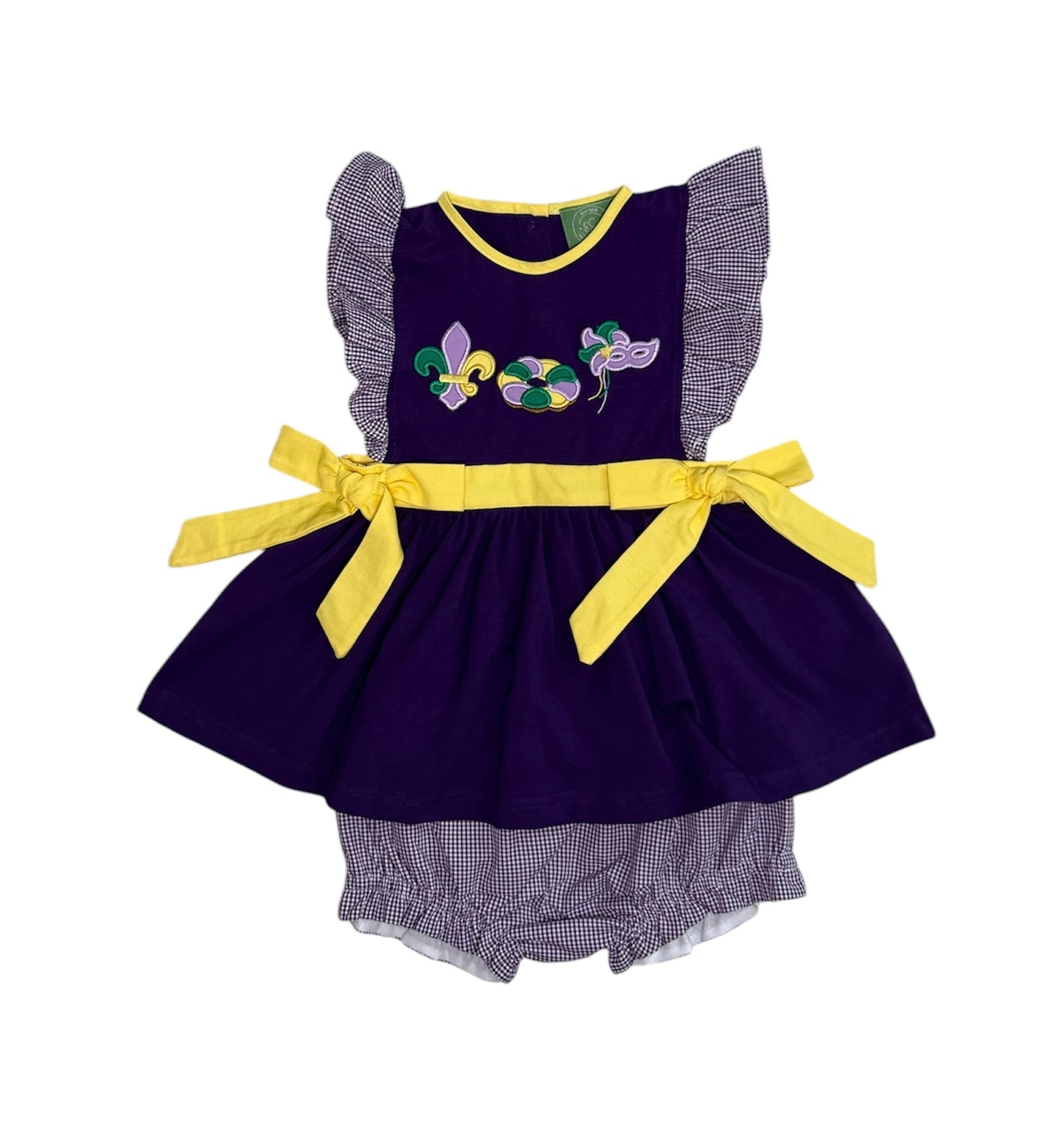 Mardi Gras Applique Bloomer Set