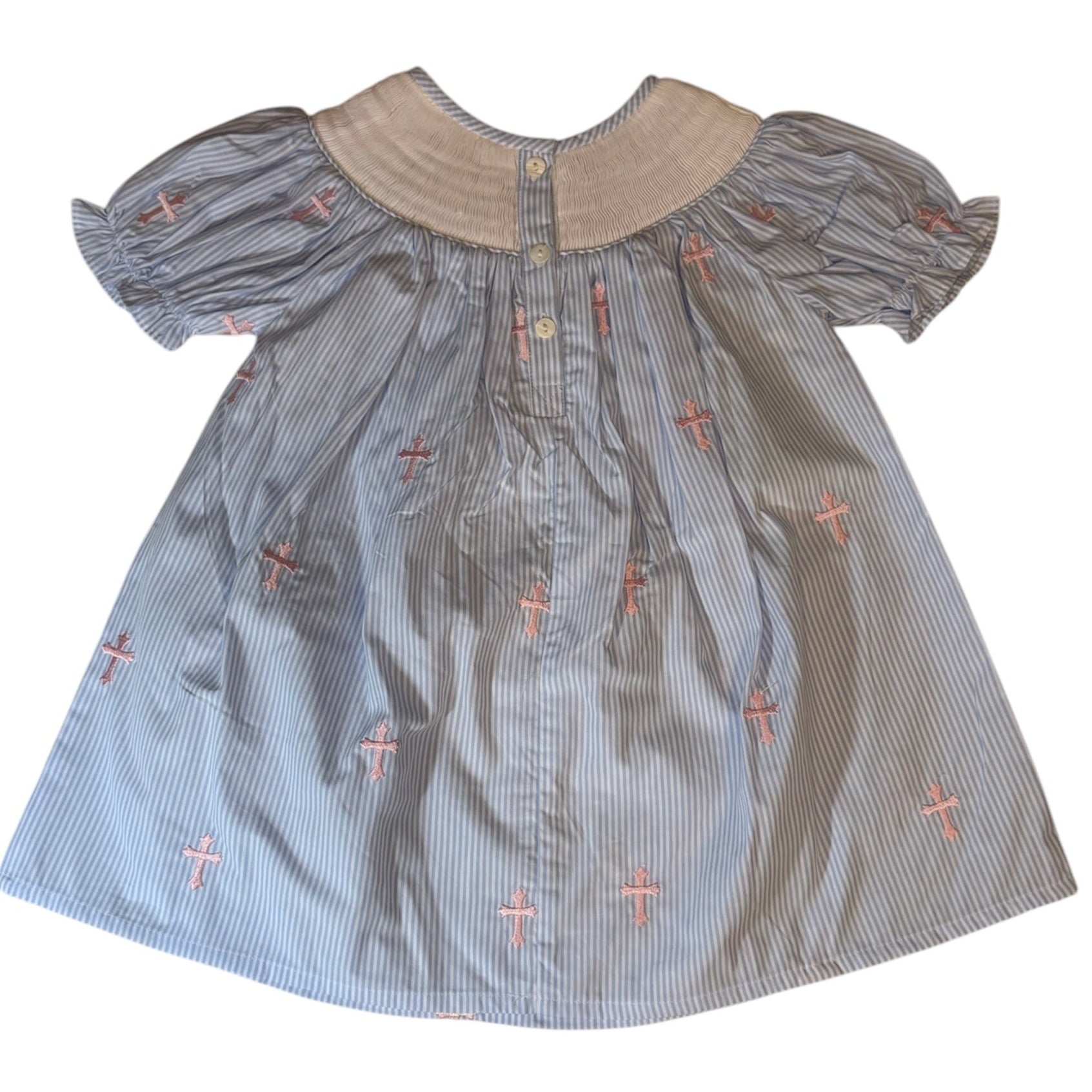 He Is Risen Hand-Smocked Bishop Dress He Is Risen Hand-Smocked Bishop Dress