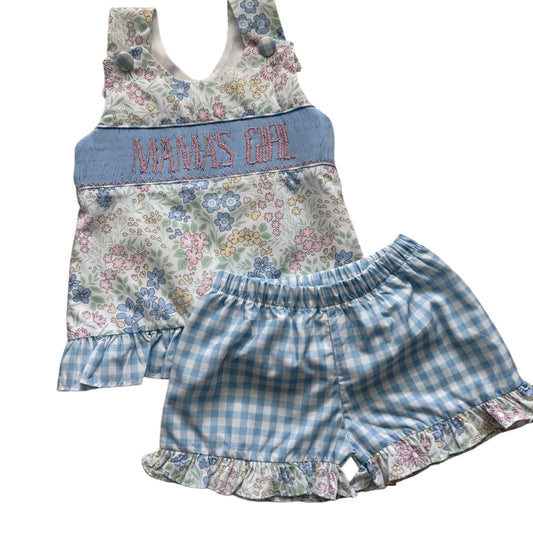 Mama's Girl Hand Smocked Swing Back 2 pc Set