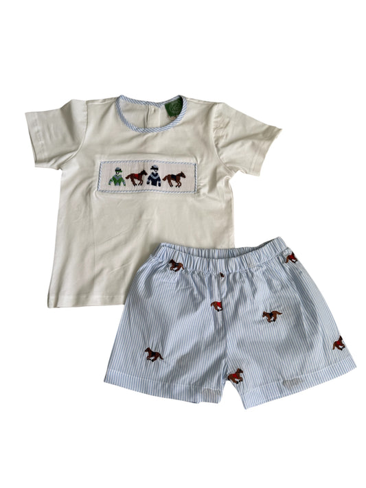 Boy’s Hand Smocked & Embroidered 2 piece Outfit