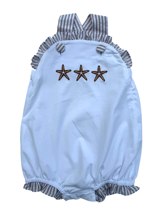Starfish White & Tan Girl's Beach Bubble