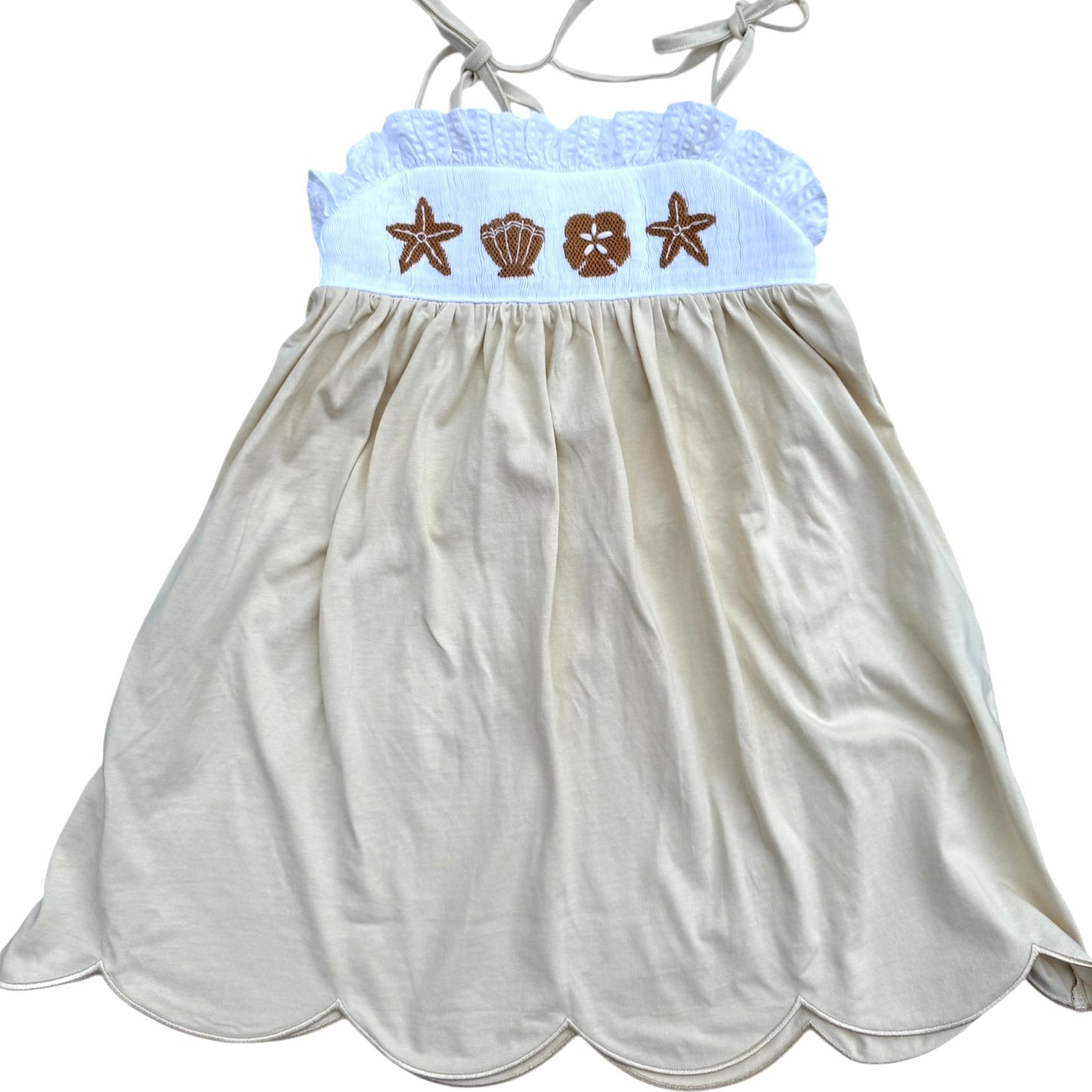 Sea Shell Hand Smocked Sun Dress