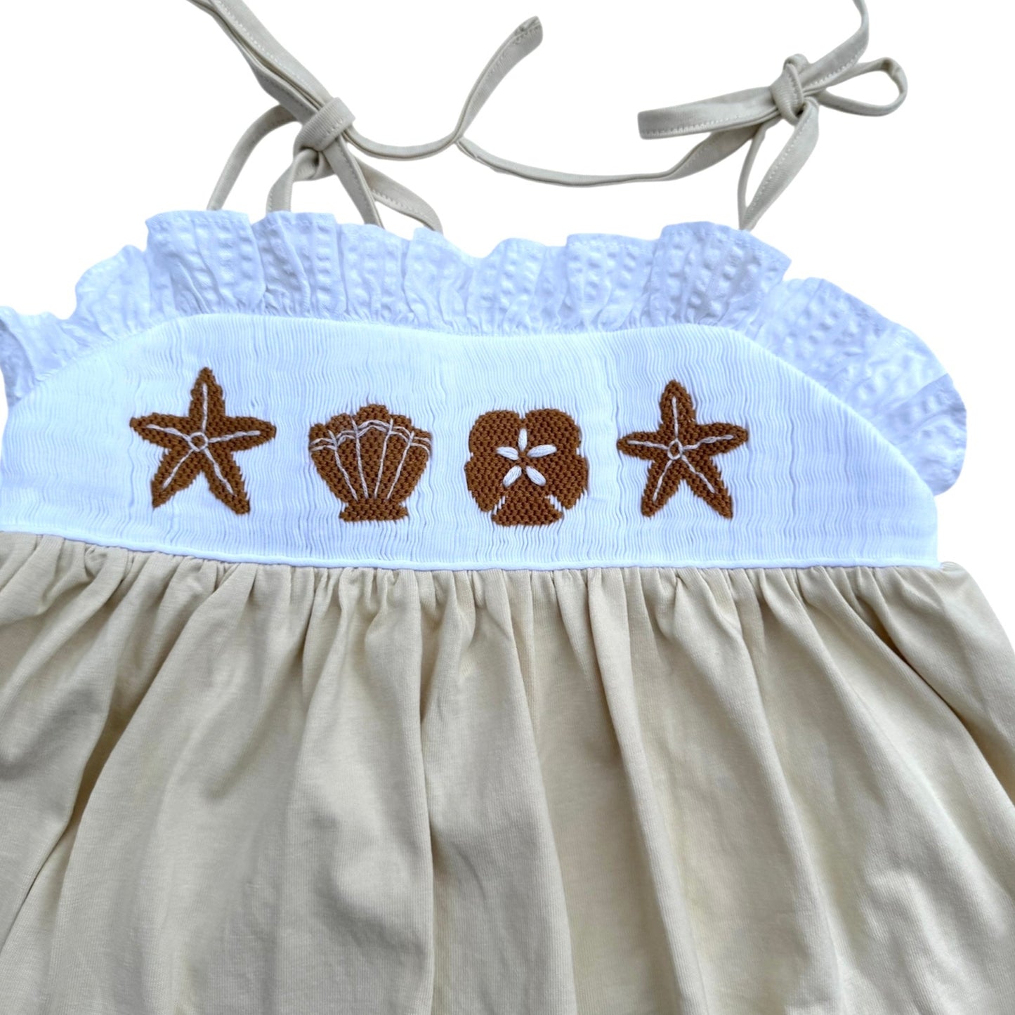 Sea Shell Hand Smocked Sun Dress