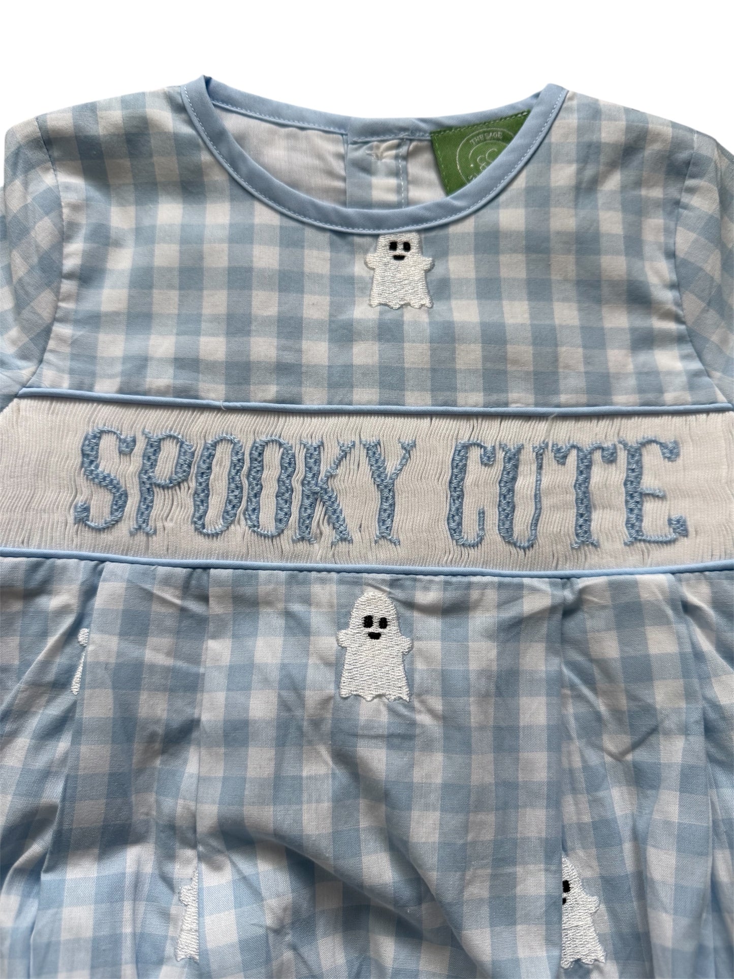 Spooky Cute Hand Smocked Boy's Bubble