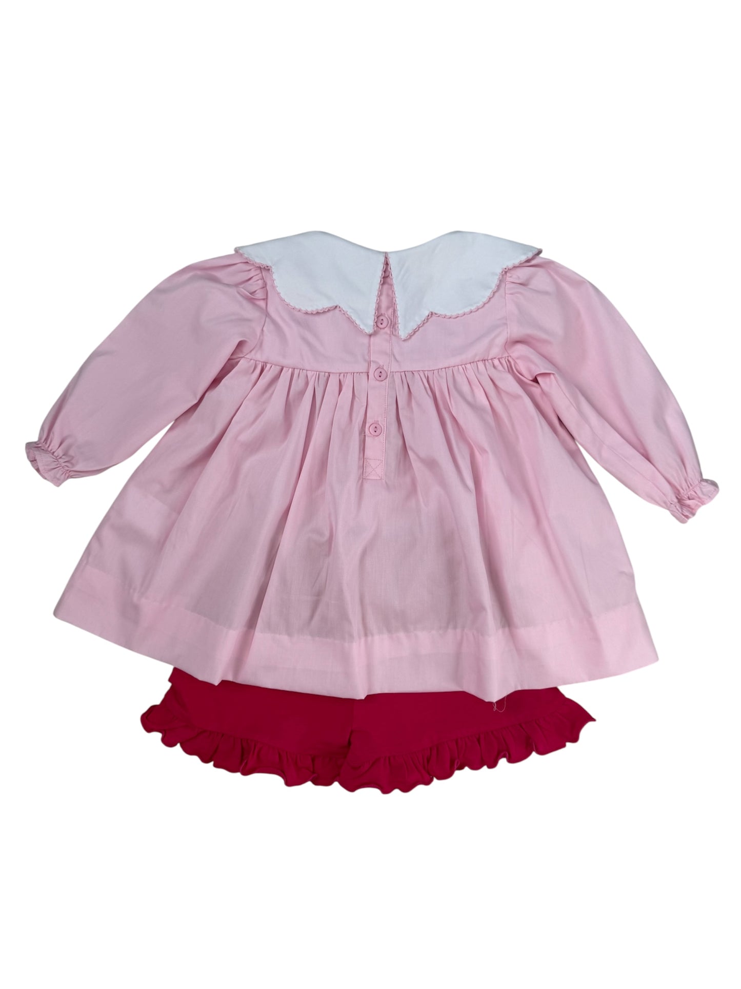 Toddler Girl Thanksgiving Outfit - Pink French Knot Turkey Bloomer Set