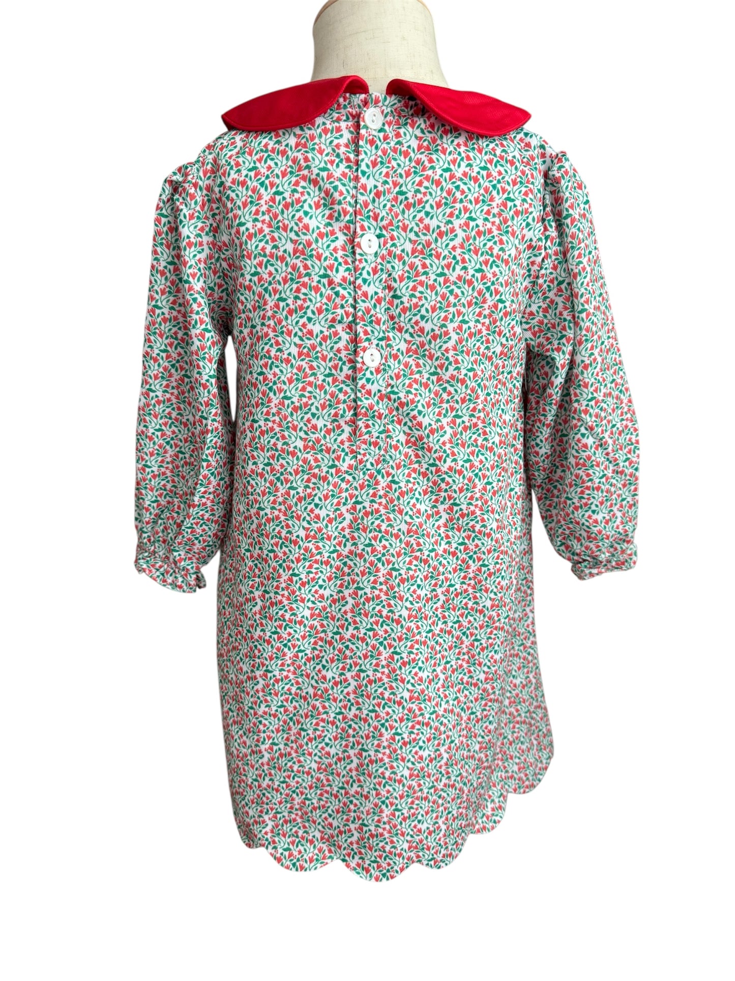 Girl’s Christmas Present Dress | Green & Red Holiday Sister Match Outfit