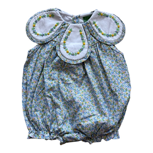 Floral Bubble with Oversized Embroidered Petal Collar