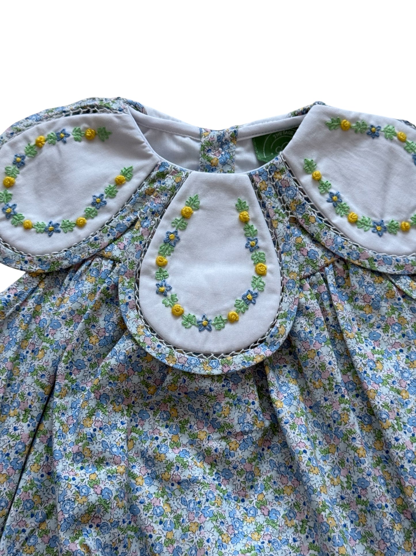 Floral Bubble with Oversized Embroidered Petal Collar