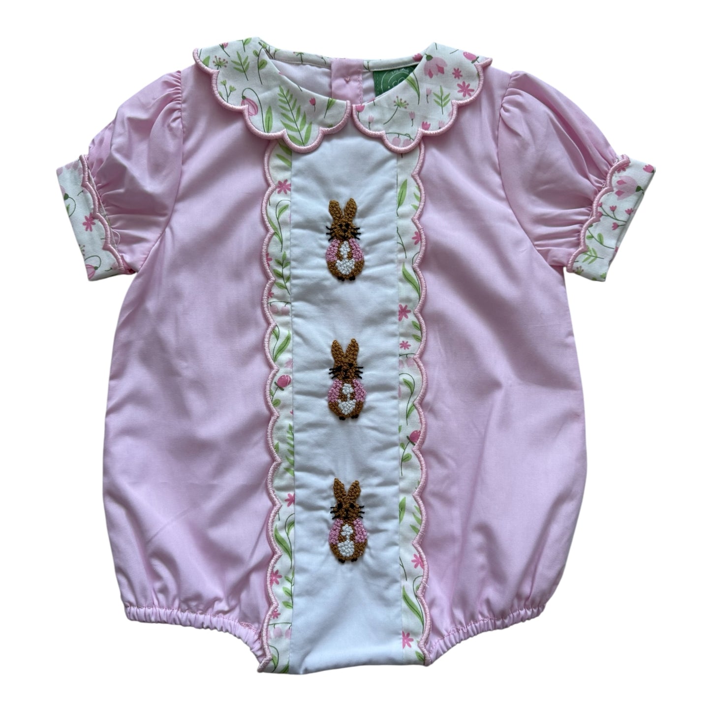 Pink French Knot Bunny Heirloom Bubble