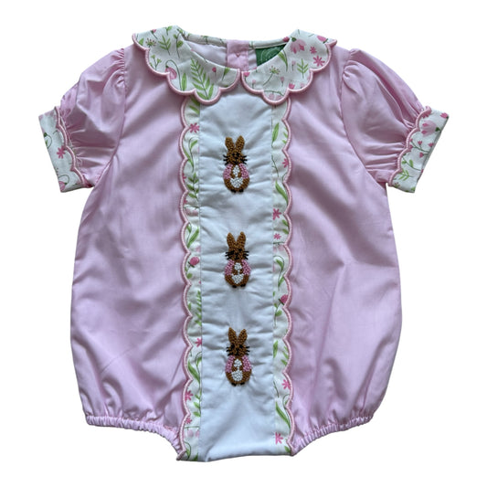 Pink French Knot Bunny Heirloom Bubble