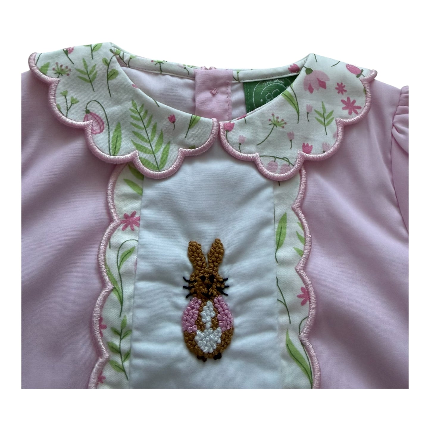 Pink French Knot Bunny Heirloom Bubble