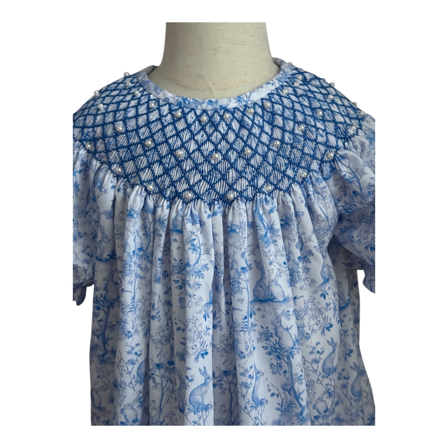 Girls Pearl Smocked Easter Dress | Sister Match Bubble Available