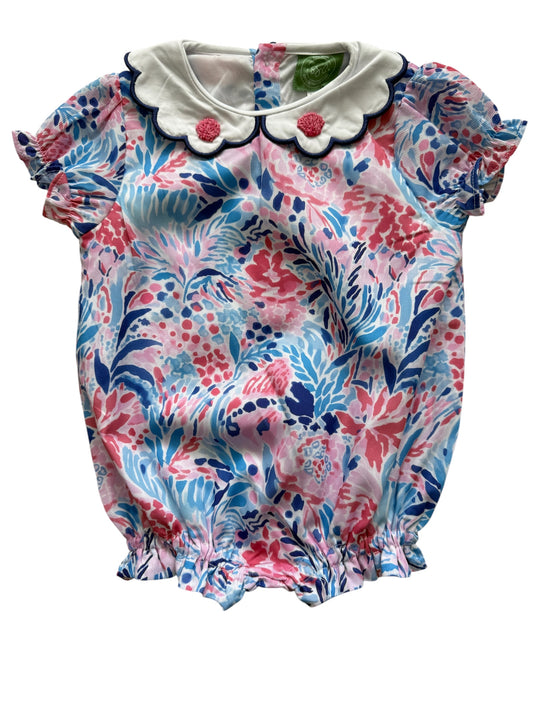 Bright Coastal Floral Bubble – French Knot Shell Bubble for Baby Girls |  Sister Match