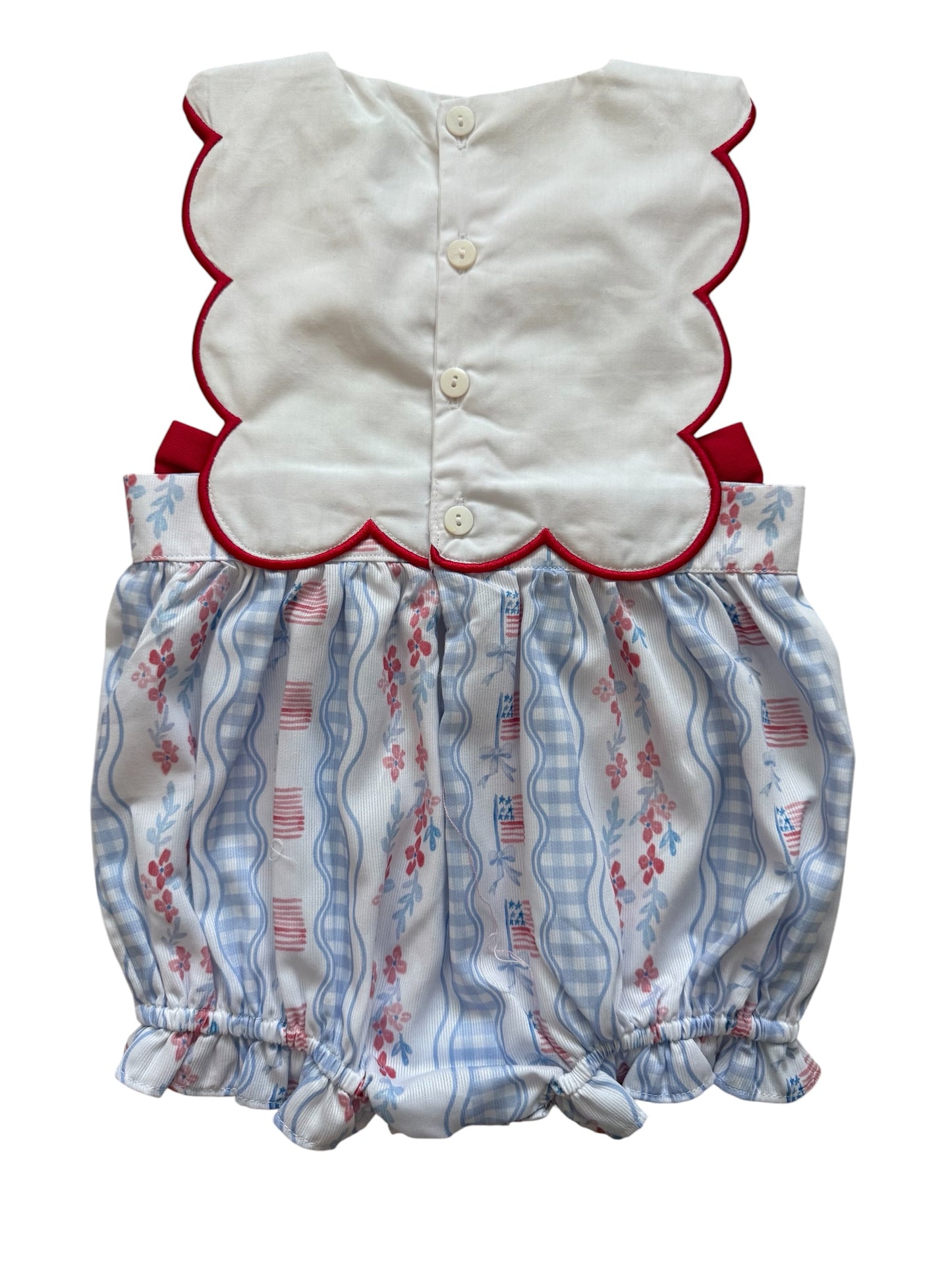 Girls French Knot American Flag Bubble – Patriotic 4th of July Outfit | Sister Dress Available